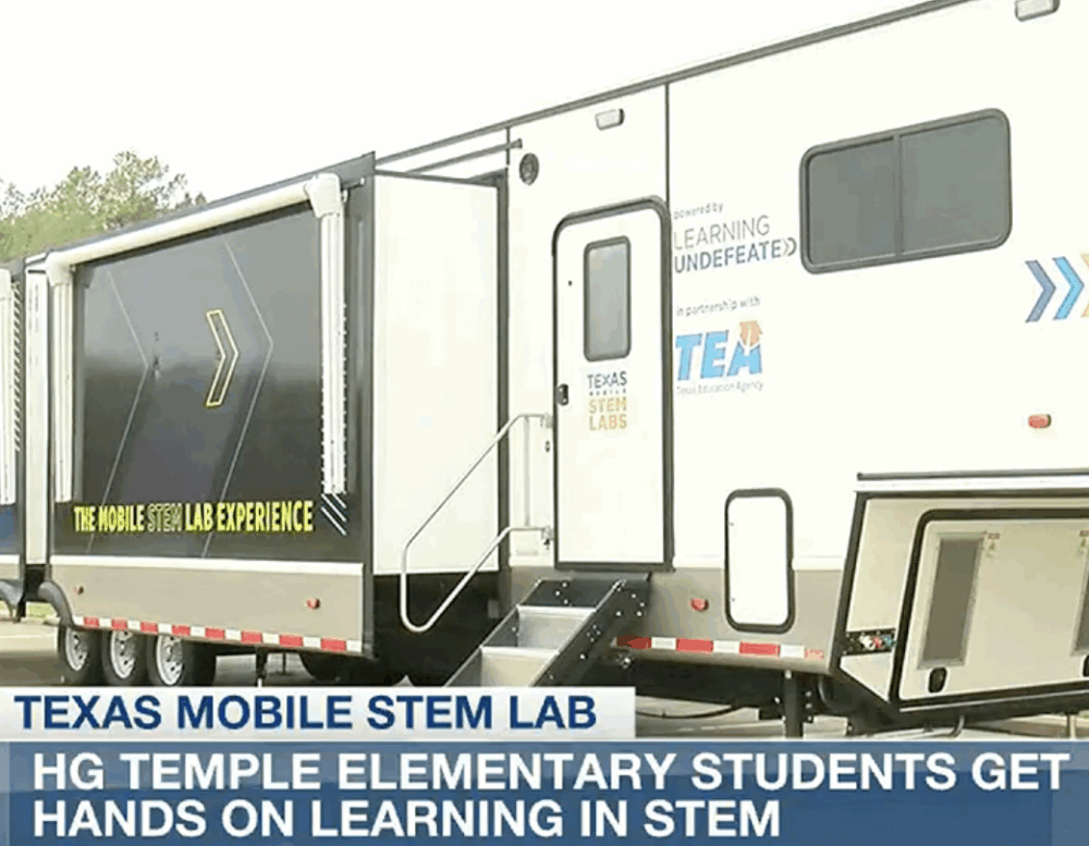 Learning Undefeated Mobile Lab Texas Mobile STEM Lab visits H.G. Temple Elementary in Diboll ...