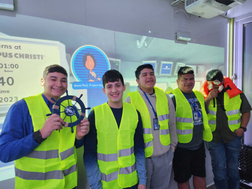 port of corpus christi lab smiling students who have completed lab successfully