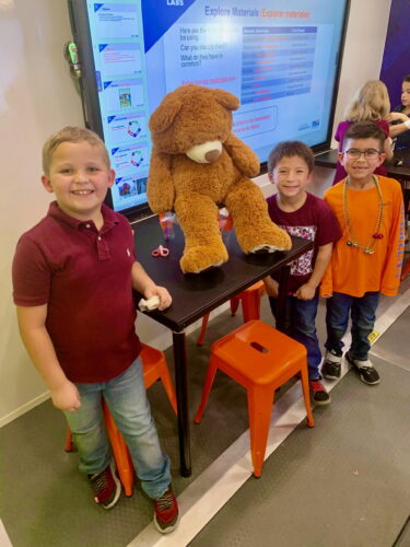 students demonstrating goldilocks activity