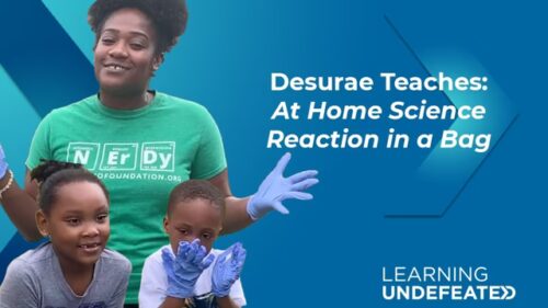 desurae teaches at home science reaction in a bag