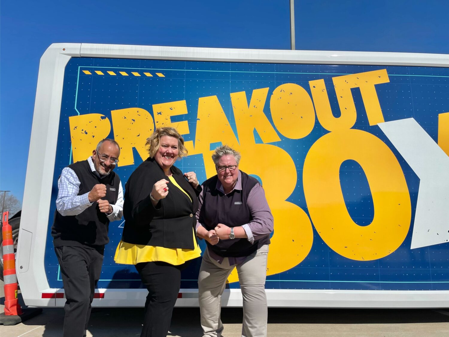 staff outside of new breakout box
