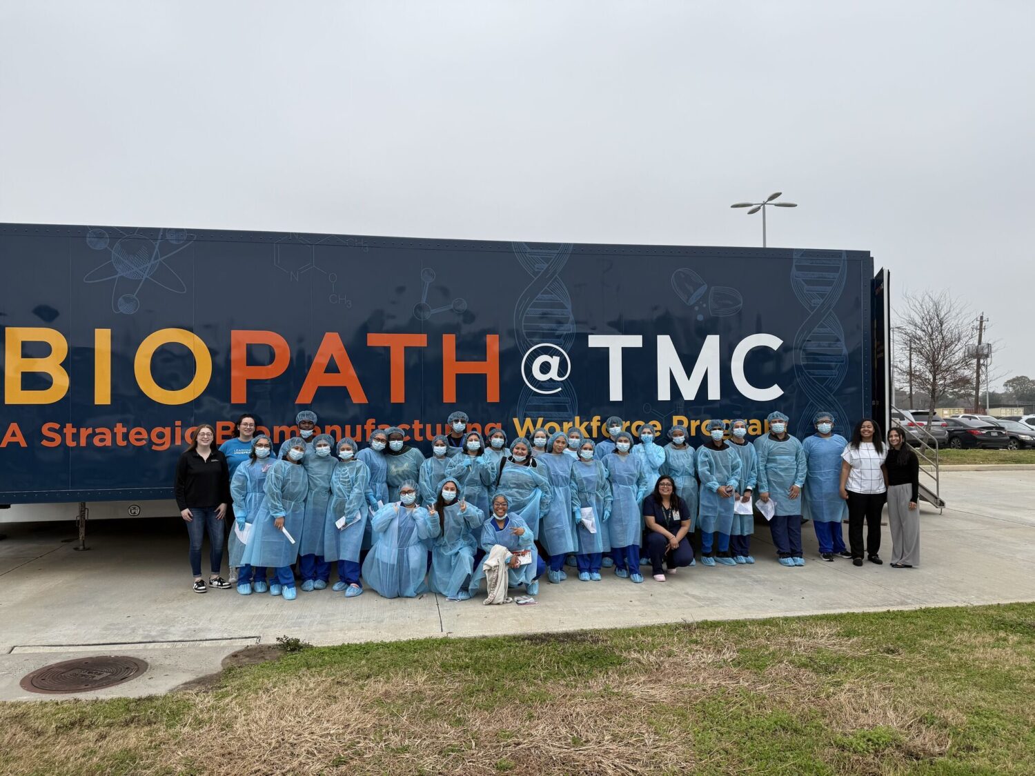class outside of mobile STEM lab