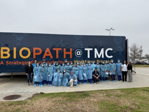 class outside of mobile STEM lab